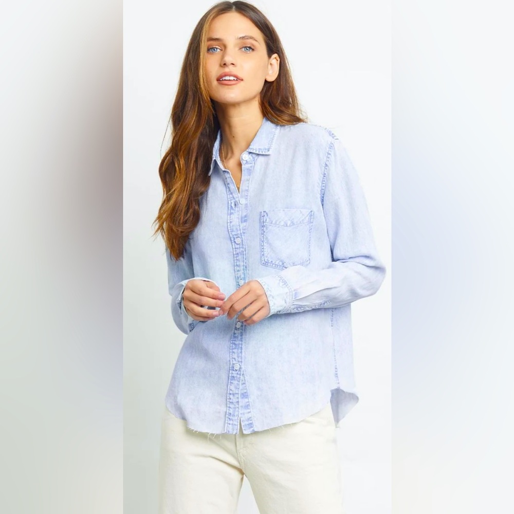 Rails button down Ingrid acid wash shirt. SZ S.